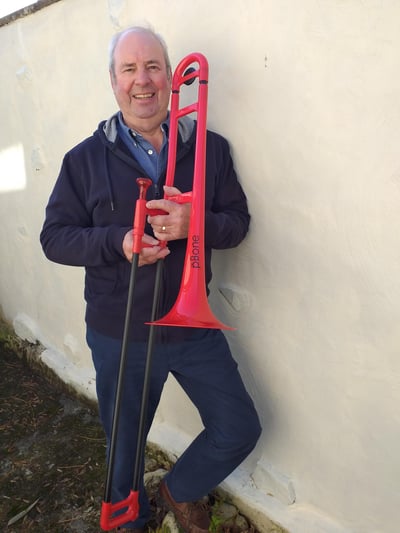 David Edmonds pictured with a red pBone.
