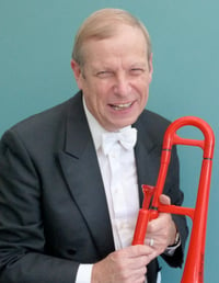 Dudley Bright pictured with a red pBobne