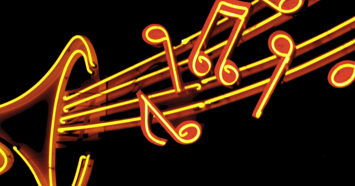 Musical notes on a stave.
