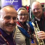 Account Manager Jonty with Louise and Jonathon from Oxfordshire County Music Service