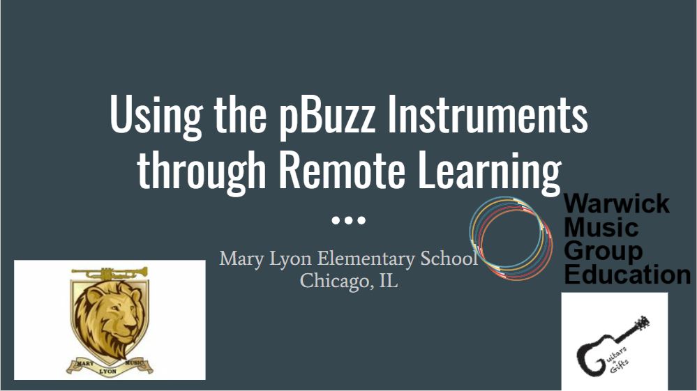 Using pBuzz Instruments through remote learning